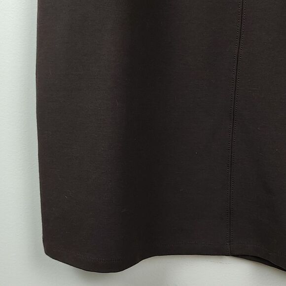 J. Crew Brown V-neck Ponte Knit Long Sleeve Dress Size 8 - Picture 5 of 11